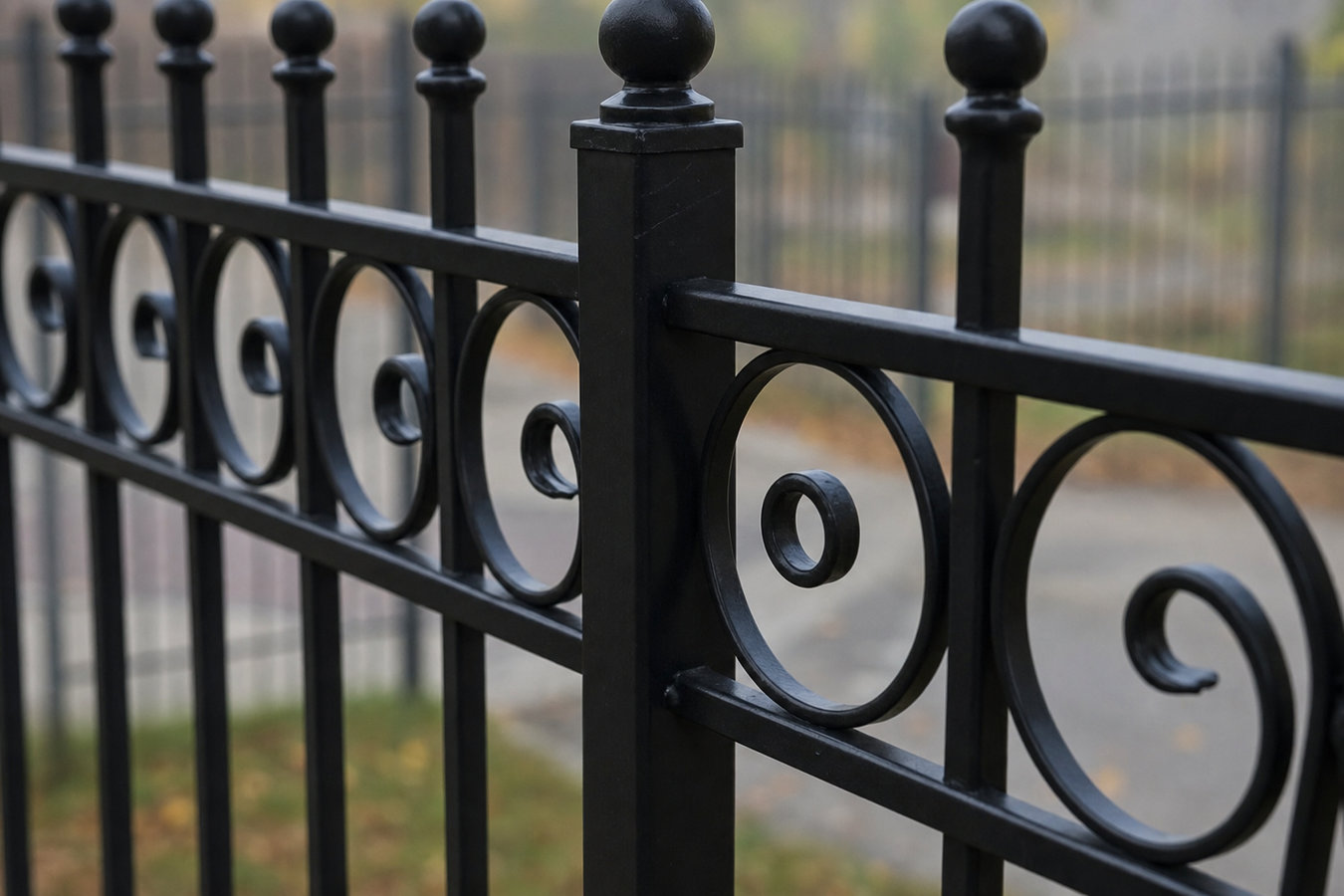 Ornamental iron fence installation
